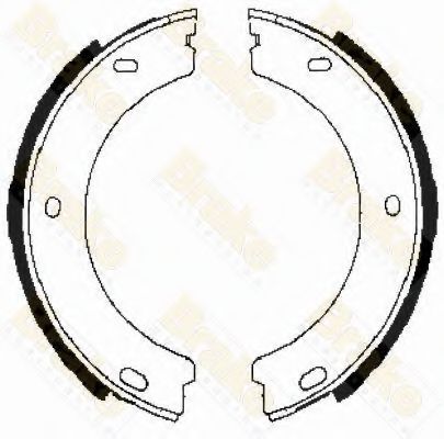 Комплект тормозных колодок, стояночная тормозная система Brake ENGINEERING SH2340