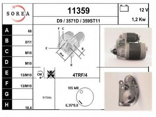 Стартер EAI 11359