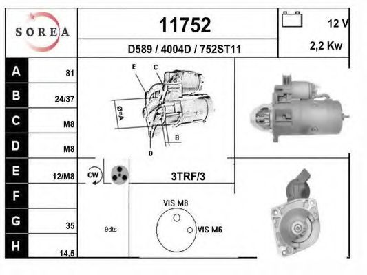 Стартер EAI 11752