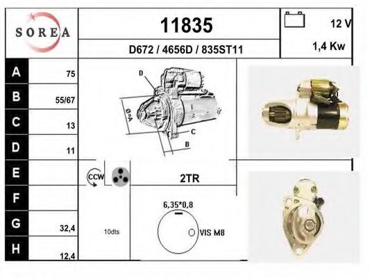 Стартер EAI 11835