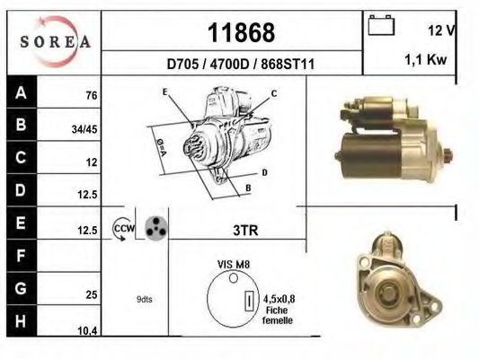 Стартер EAI 11868