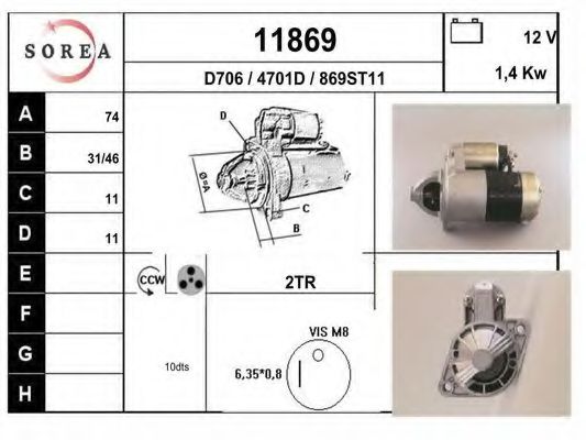 Стартер EAI 11869