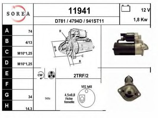 Стартер EAI 11941