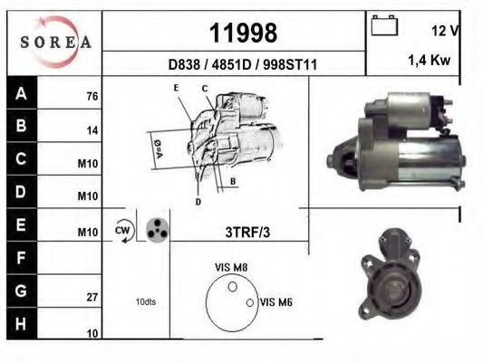 Стартер EAI 11998