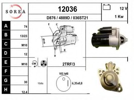 Стартер EAI 12036