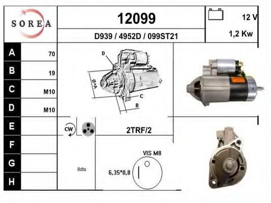 Стартер EAI 12099