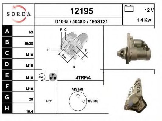 Стартер EAI 12195