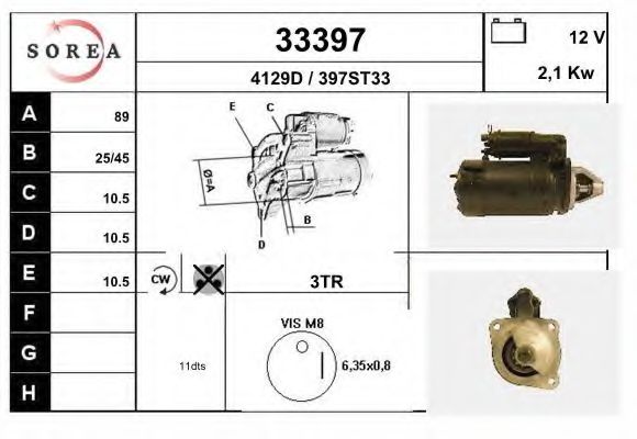 Стартер EAI 33397