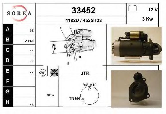 Стартер EAI 33452