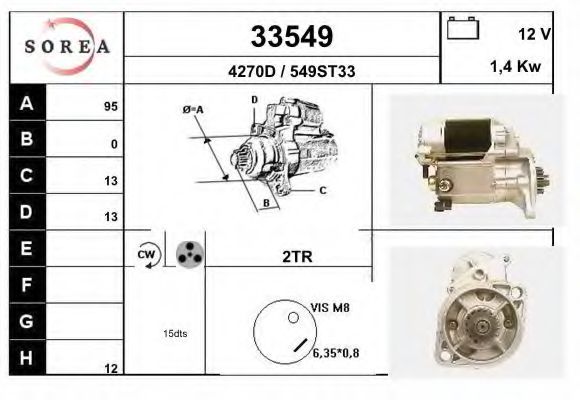 Стартер EAI 33549