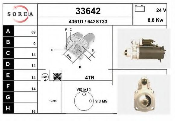 Стартер EAI 33642