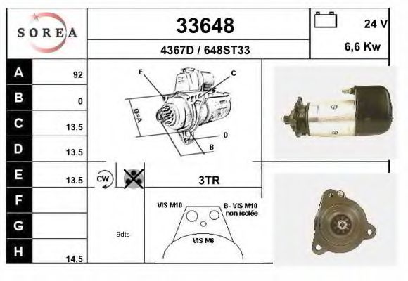 Стартер EAI 33648