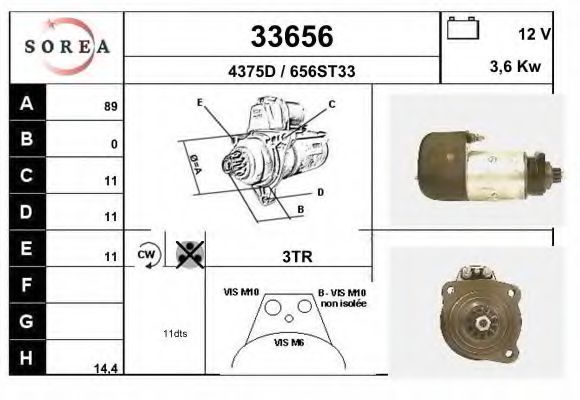 Стартер EAI 33656