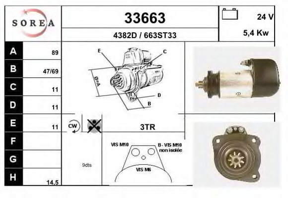 Стартер EAI 33663