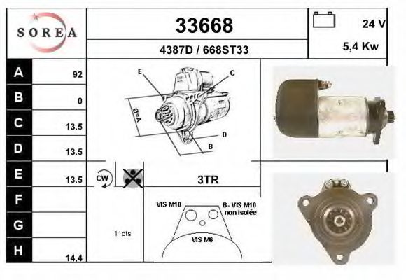 Стартер EAI 33668