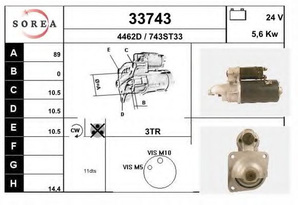 Стартер EAI 33743