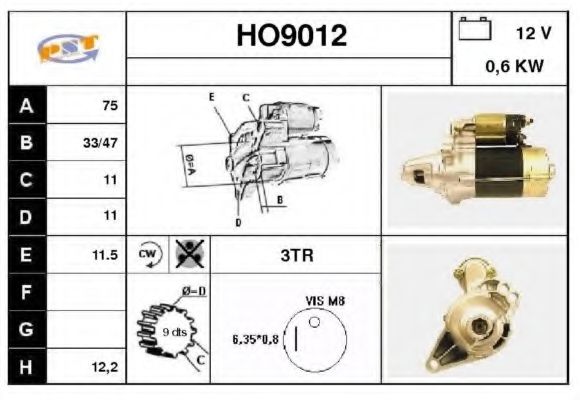 Стартер SNRA HO9012