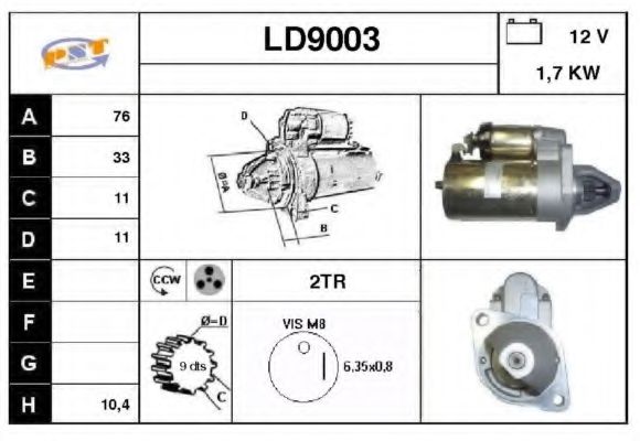 Стартер SNRA LD9003