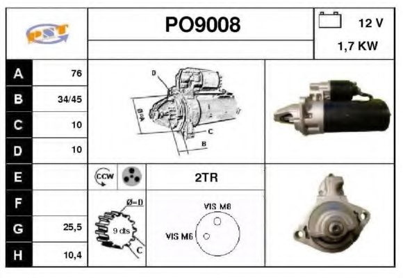 Стартер SNRA PO9008