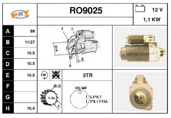 Стартер SNRA RO9025