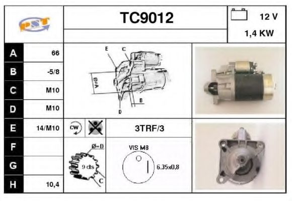 Стартер SNRA TC9012