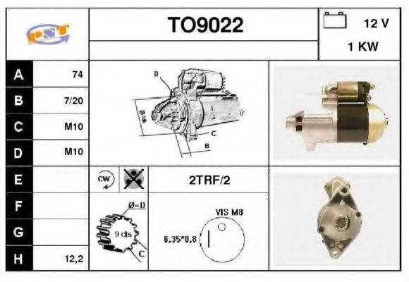 Стартер SNRA TO9022