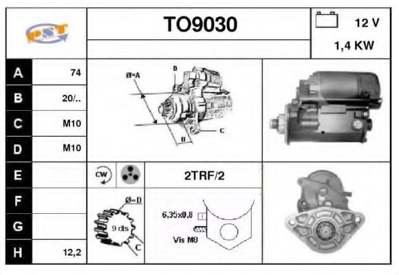 Стартер SNRA TO9030