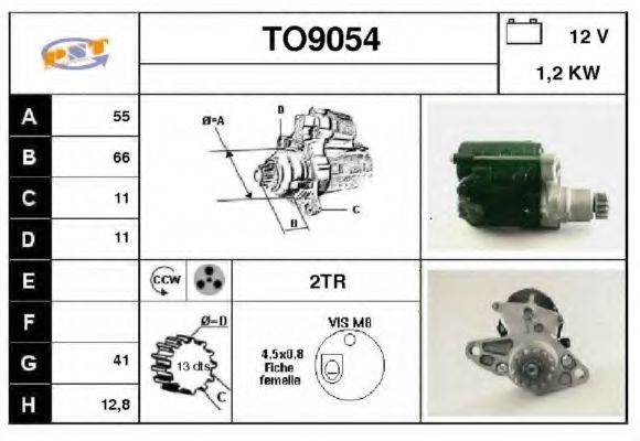 Стартер SNRA TO9054