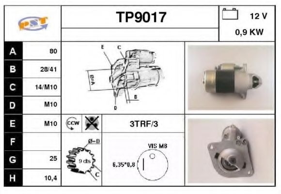 Стартер SNRA TP9017
