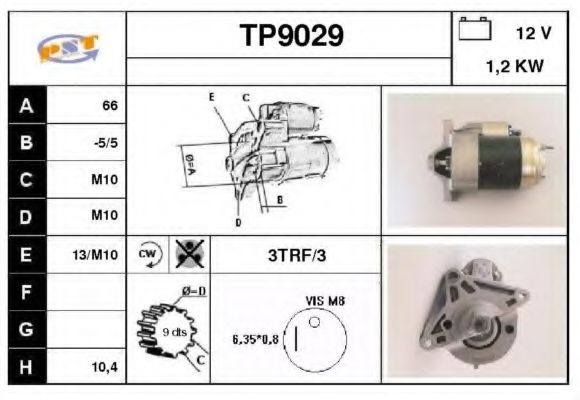 Стартер SNRA TP9029