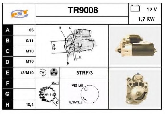 Стартер SNRA TR9008