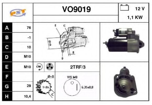 Стартер SNRA VO9019