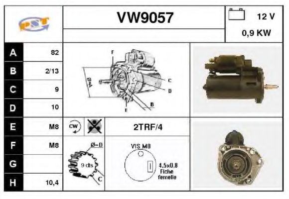 Стартер SNRA VW9057