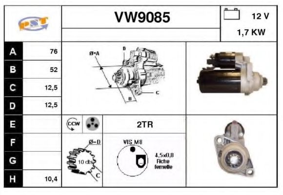 Стартер SNRA VW9085