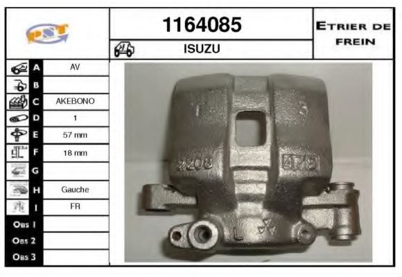 Тормозной суппорт SNRA 1164085