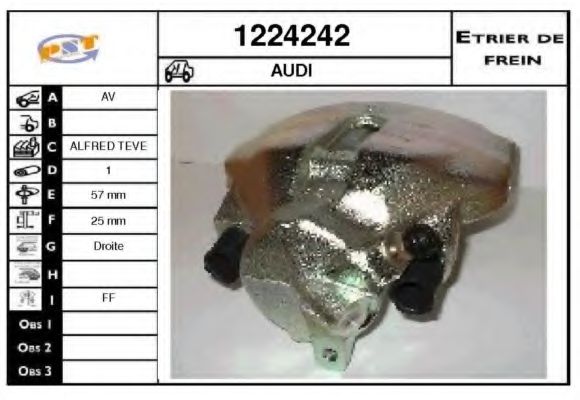 Тормозной суппорт SNRA 1224242
