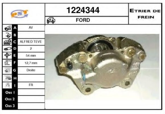 Тормозной суппорт BUDWEG CALIPER 34315