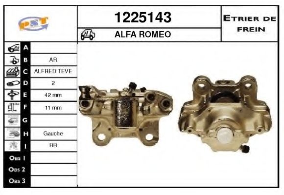 Тормозной суппорт SNRA 1225143