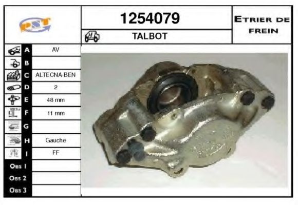 Тормозной суппорт SNRA 1254079