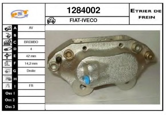 Тормозной суппорт SNRA 1284002