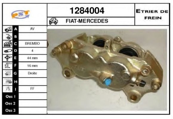 Тормозной суппорт SNRA 1284004