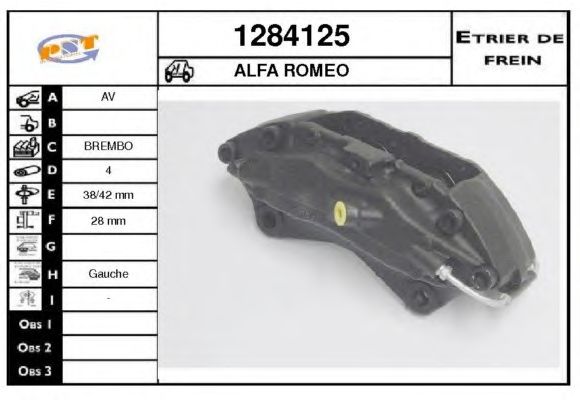 Тормозной суппорт SNRA 1284125