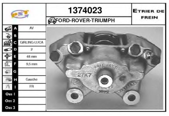 Тормозной суппорт SNRA 1374023
