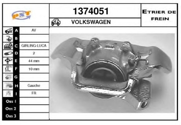 Тормозной суппорт BUDWEG CALIPER 34718