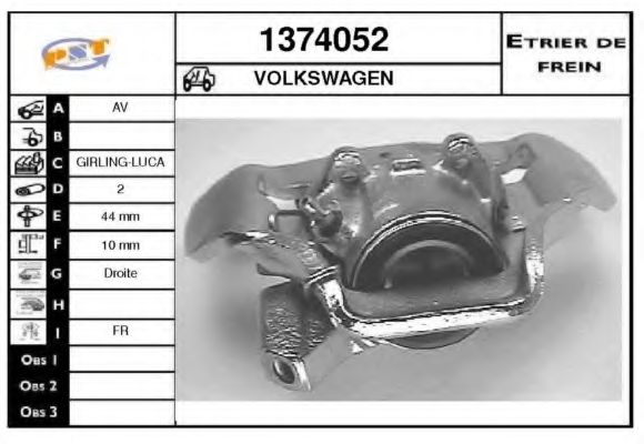 Тормозной суппорт BUDWEG CALIPER 34719
