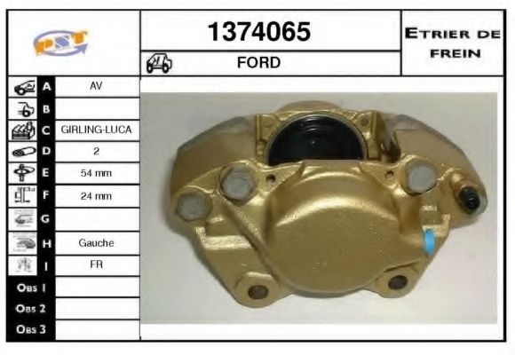 Тормозной суппорт SNRA 1374065