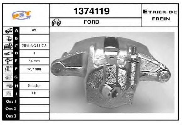 Тормозной суппорт SNRA 1374119