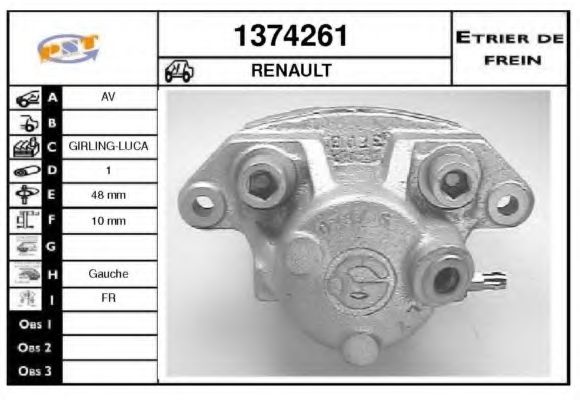Тормозной суппорт SNRA 1374261