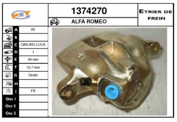 Тормозной суппорт SNRA 1374270