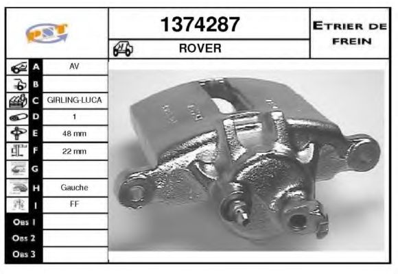 Тормозной суппорт SNRA 1374287